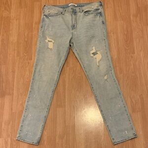 PacSun Light Blue Denim with Tan Patch